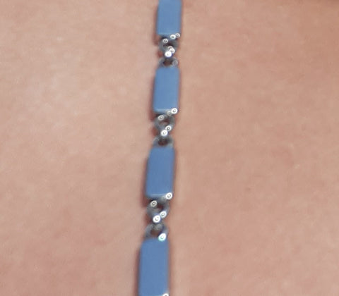 Silver Rectangle Jewel Straps