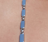 Silver Rectangle Jewel Straps