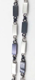Silver and Black Rectangle Jewel Straps