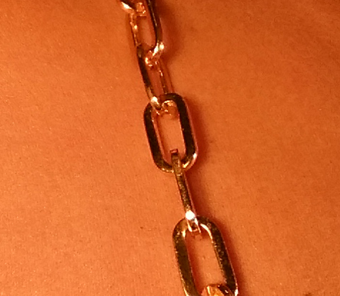 Gold Elongated Cable Jewel Straps